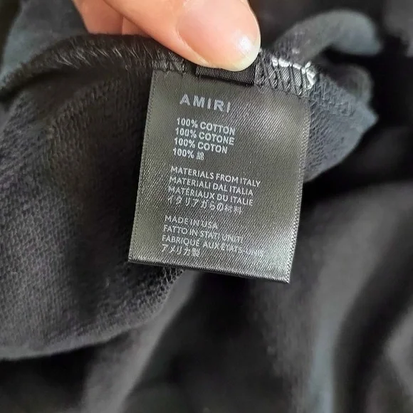 Amiri Bandana Bleach All Over Black Hoodie